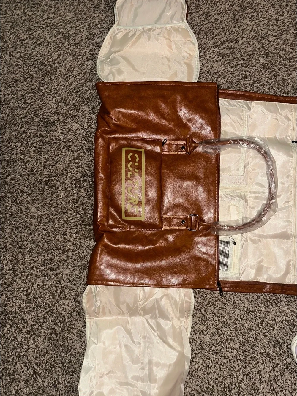 Culture Cognac Travel Duffel Bag for Men Brand New